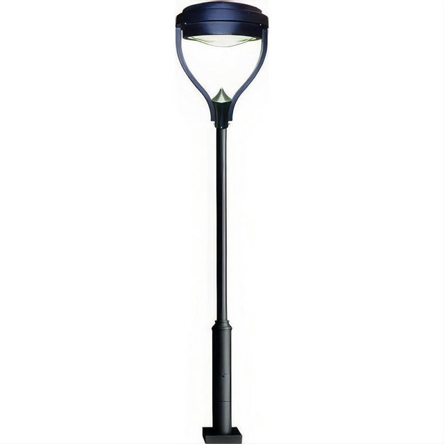 Dabmar Lighting GM5701-LB60-50K-B Cast Alum 1 Post Top Fixture Pole + Base 120V-277V LB 60W 50K Black