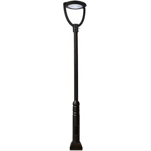 Dabmar Lighting GM5711-LB150-50K-B Cast Alum 1 Post Top Fixture Pole + Base 100V-277V LB 150W 50K Black