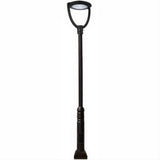 Dabmar Lighting GM5721-LB75-50K-B Cast Alum 1 Post Top Fixture Pole + Base 100V-277V LB 75W 50K Black