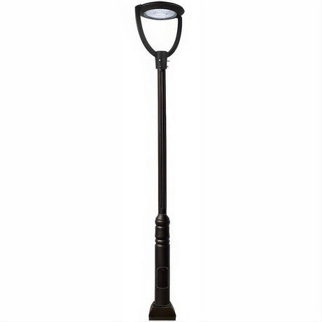 Dabmar Lighting GM5721-LB75-50K-B Cast Alum 1 Post Top Fixture Pole + Base 100V-277V LB 75W 50K Black
