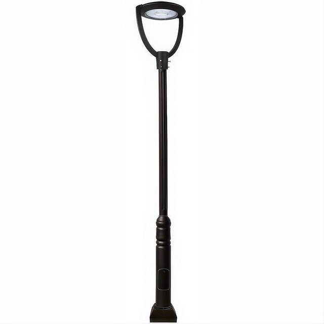 Dabmar Lighting GM5721-LB75-50K-B Cast Alum 1 Post Top Fixture Pole + Base 100V-277V LB 75W 50K Black