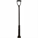 Dabmar Lighting GM5731-LB55-MULT-B Cast Alum 1 Post Top Fixture Pole + Base 100V-277V LB 55W Tunable Black