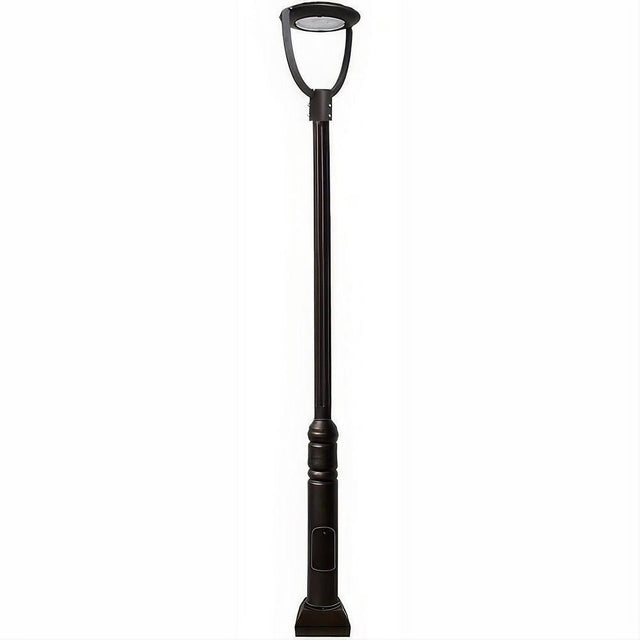 Dabmar Lighting GM5731-LB55-MULT-B Cast Alum 1 Post Top Fixture Pole + Base 100V-277V LB 55W Tunable Black