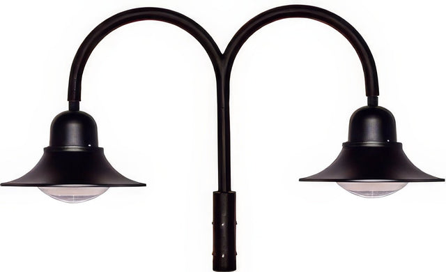 Dabmar Lighting GM605-LB120-50K-B Cast Alum Post Top Fixture 120V-277V 2X LB 60W 50K Black