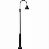 Dabmar Lighting GM6111-B Cast Alum 1 Post Top Fixture Pole + Base 120V E26 No Lamp Black