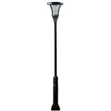 Dabmar Lighting GM6401-L20-30K-B Cast Alum 1 Post Top Fixture Pole + Base 120V-277V G24 LED 20W 30K Black