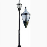 Dabmar Lighting GM6601-BZ Cast Alum 1 Post Top Fixture Pole + Base 120V E39 No Lamp Bronze