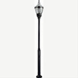 Dabmar Lighting GM6601-L63-40K-B Cast Alum 1 Post Top Fixture Pole + Base 120V-277V E39 LED 63W 40K Black