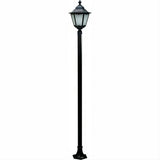 Dabmar Lighting GM8121-L30-30K-B Cast Alum 1 Post Top Fixture Pole + Base 85V-265V E26 LED 30W 30K Black