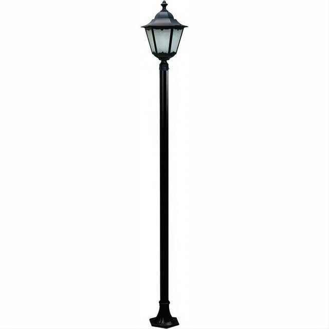 Dabmar Lighting GM8121-L30-30K-B Cast Alum 1 Post Top Fixture Pole + Base 85V-265V E26 LED 30W 30K Black