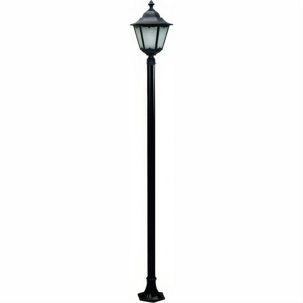 Dabmar Lighting GM8121-L30-65K-B Cast Alum 1 Post Top Fixture Pole + Base 85V-265V E26 LED 30W 65K Black