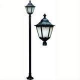 Dabmar Lighting GM8121-L30-65K-VG Cast Alum 1 Post Top Fixture Pole + Base 85V-265V E26 LED 30W 65K Verde Green