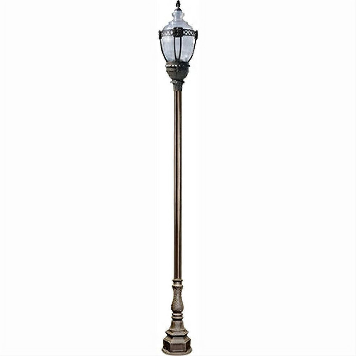 Dabmar Lighting GM8931-BZ Cast Aluminum Clear Top Decorative Base Acorn Fixture 100 Watt High Pressure Sodium 120 Volts Bonze