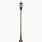 Dabmar Lighting GM8931-L54-30K-BZ Cast Alum 1 Post Top Fixture Pole + Base 120V-277V E39 LED 54W 30K Bronze