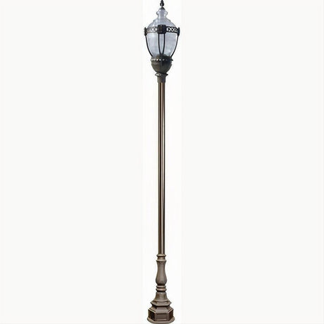Dabmar Lighting GM8931-L54-30K-BZ Cast Alum 1 Post Top Fixture Pole + Base 120V-277V E39 LED 54W 30K Bronze