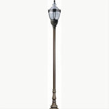 Dabmar Lighting GM8931-L80-30K-BZ Cast Alum 1 Post Top Fixture Pole + Base 120V-277V E39 LED 80W 30K Bronze