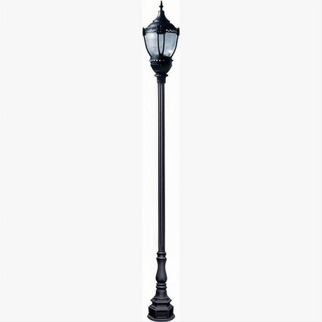 Dabmar Lighting GM8951-L120-41K-B Cast Alum 2 Post Top Fixture Pole + Base 120V-277V E39 2X LED 54W 30K Black