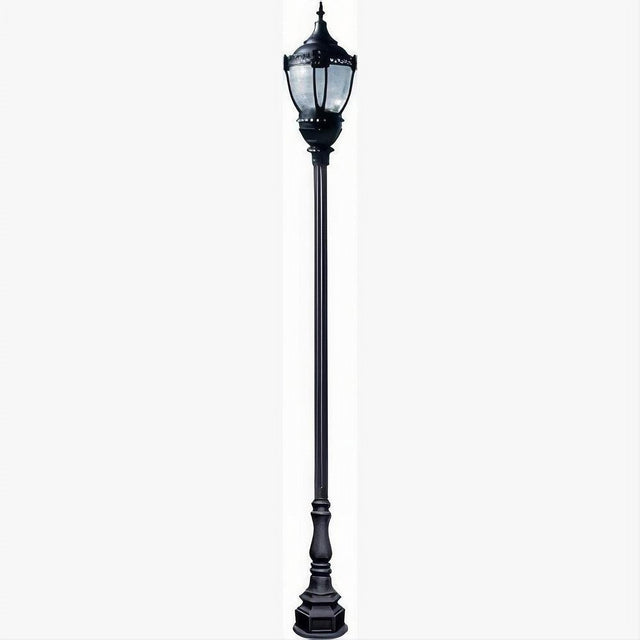 Dabmar Lighting GM8951-L120-41K-B Cast Alum 2 Post Top Fixture Pole + Base 120V-277V E39 2X LED 54W 30K Black