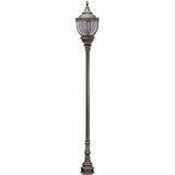Dabmar Lighting GM8951-L54-30K-BZ Cast Alum 2 Post Top Fixture Pole + Base 120V-277V E39 2X LED 54W 40K Bronze