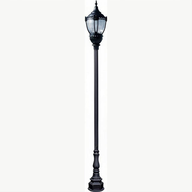 Dabmar Lighting GM8951-L54-40K-B Cast Alum 2 Post Top Fixture Pole + Base 120V-277V E39 2X LED 54W 50K Black