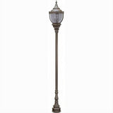 Dabmar Lighting GM8951-L54-40K-BZ Cast Alum 2 Post Top Fixture Pole + Base 120V-277V E39 2X LED 54W 50K Bronze
