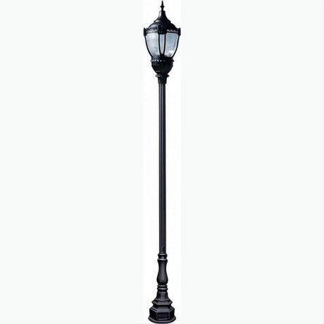 Dabmar Lighting GM8951-L80-30K-B Cast Alum 2 Post Top Fixture Pole + Base 120V-277V E39 2X LED 80W 40K Black