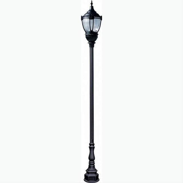 Dabmar Lighting GM8951-L80-30K-B Cast Alum 2 Post Top Fixture Pole + Base 120V-277V E39 2X LED 80W 40K Black