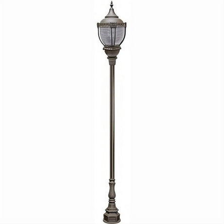 Dabmar Lighting GM8951-L80-30K-BZ Cast Alum 2 Post Top Fixture Pole + Base 120V-277V E39 2X LED 80W 40K Bronze