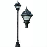 Dabmar Lighting GM9001-L30-30K-VG Cast Alum 1 Post Top Fixture Pole + Base 85V-265V E26 LED 30W 30K Verde Green
