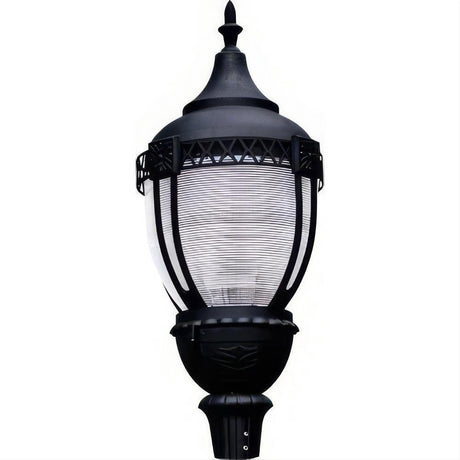Dabmar Lighting GM910-L80-40K-B Cast Alum Post Top Fixture 120V-277V E39 LED 80W 40K Black