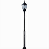 Dabmar Lighting GM9101-L120-41K-B Cast Alum 1 Post Top Fixture Pole + Base 120V-277V E39 LED 120W 41K Black