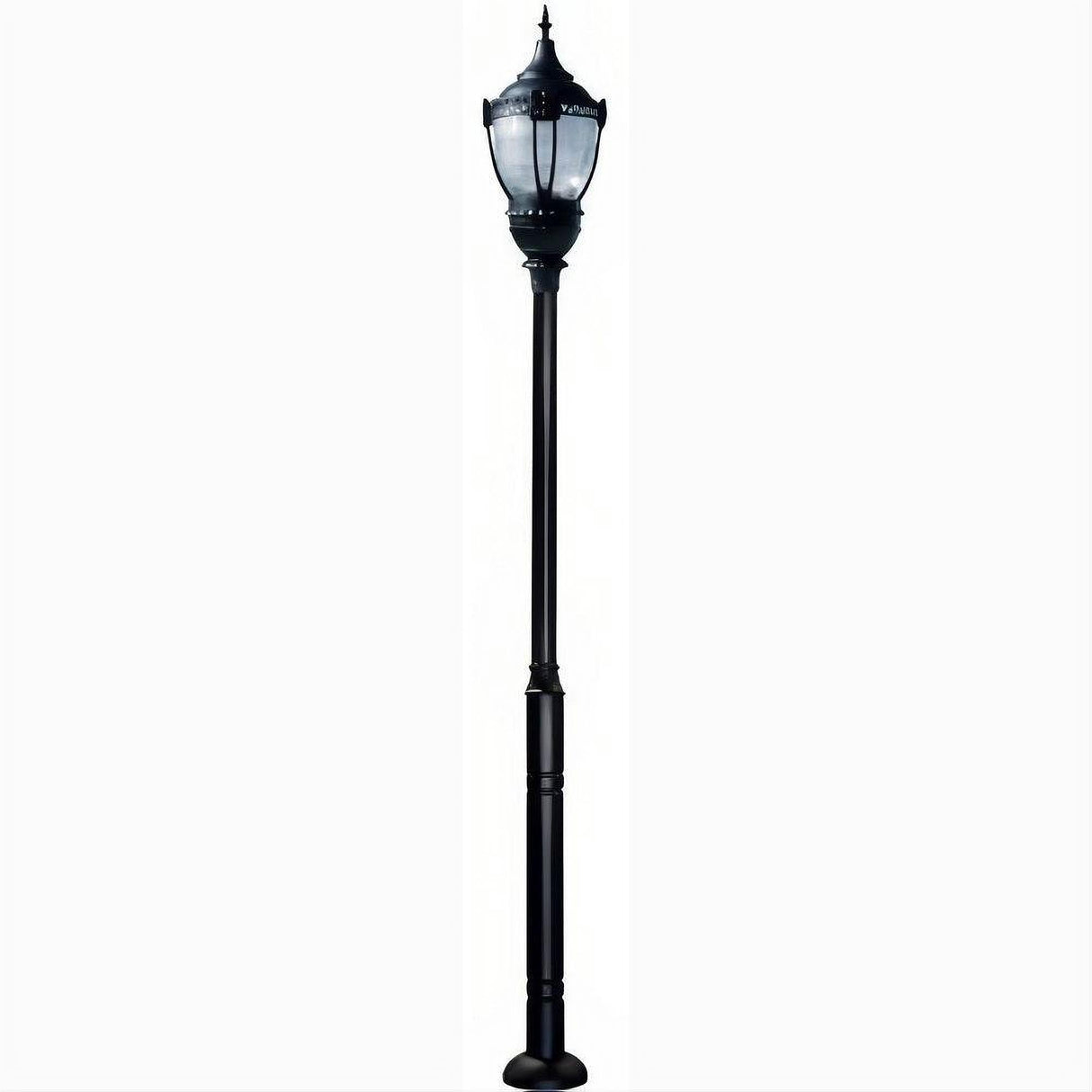 Dabmar Lighting GM9101-L63-30K-B Cast Alum 1 Post Top Fixture Pole + Base 120V-277V E39 LED 63W 30K Black
