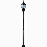 Dabmar Lighting GM9101-L63-30K-B Cast Alum 1 Post Top Fixture Pole + Base 120V-277V E39 LED 63W 30K Black