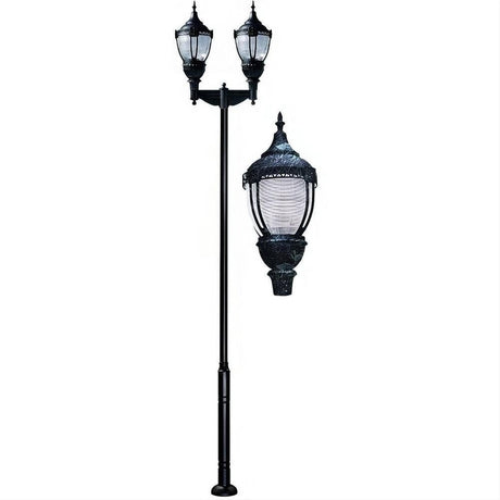 Dabmar Lighting GM9102-L108-50K-VG Cast Alum 1 Post Top Fixture Pole + Base 120V-277V E39 2X LED 54W 50K Verde Green