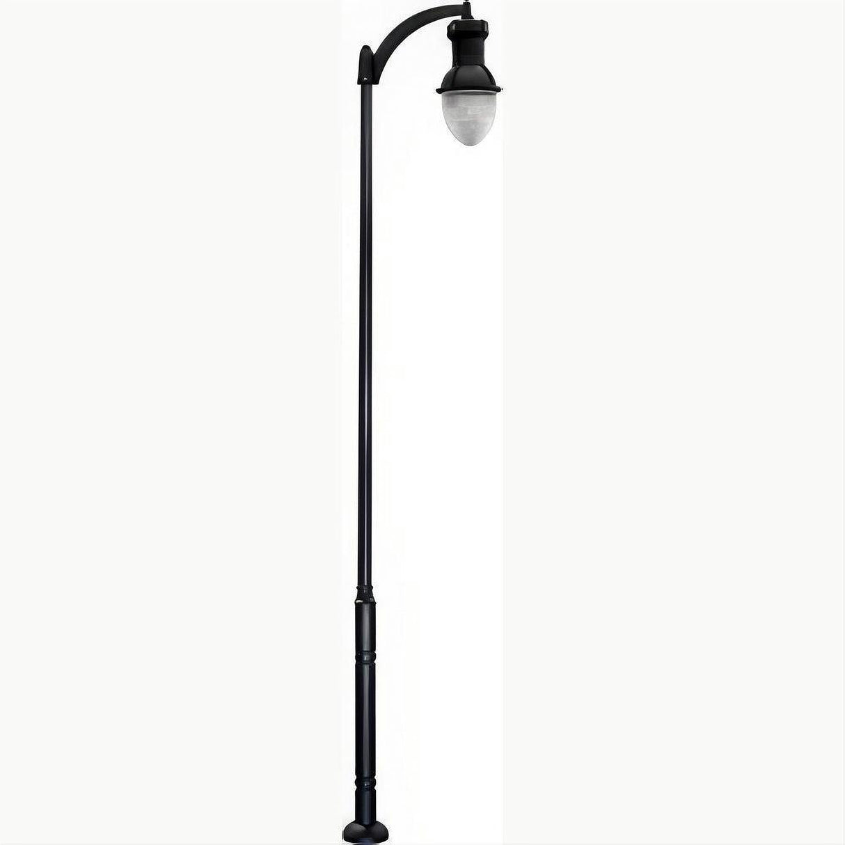 Dabmar Lighting GM9271-L120-41K-B Cast Alum 1 Post Top Fixture Pole + Base 120V-277V E39 LED 120W 41K Black