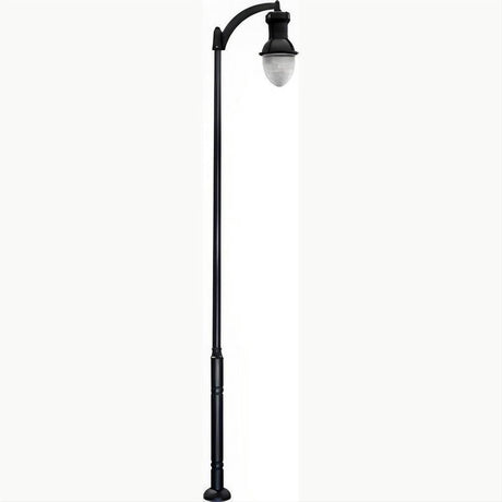 Dabmar Lighting GM9271-L63-30K-B Cast Alum 1 Post Top Fixture Pole + Base 120V-277V E39 LED 63W 30K Black