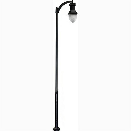 Dabmar Lighting GM9271-L80-40K-B Cast Alum 1 Post Top Fixture Pole + Base 120V-277V E39 LED 80W 40K Black