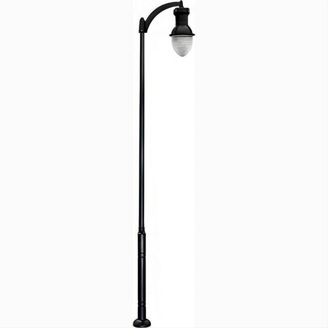 Dabmar Lighting GM9271-L80-40K-B Cast Alum 1 Post Top Fixture Pole + Base 120V-277V E39 LED 80W 40K Black