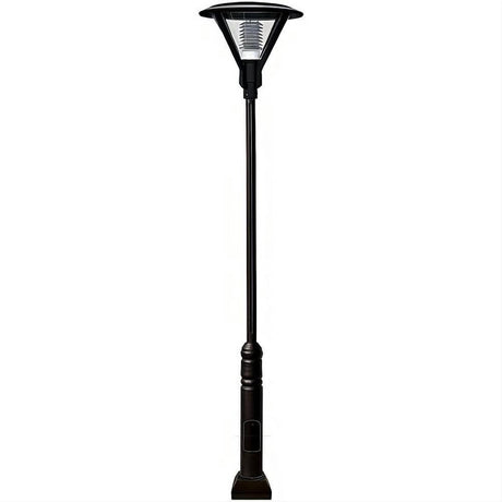 Dabmar Lighting GM9501-B Cast Alum 1 Post Top Fixture Pole + Base 120V E26 No Lamp Black