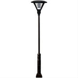Dabmar Lighting GM9501-L18-65K-B Cast Alum 1 Post Top Fixture Pole + Base 120V-277V E26 LED 18W 65K Black