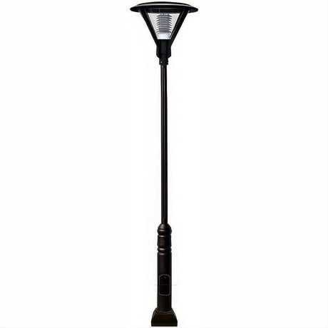 Dabmar Lighting GM9501-L30-65K-B Cast Alum 1 Post Top Fixture Pole + Base 85V-265V E26 LED 30W 65K Black