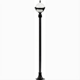 Dabmar Lighting GM9721-L6-30K-B Cast Alum 1 Post Top Fixture Pole + Base 120V E26 LED 6W 30K Black