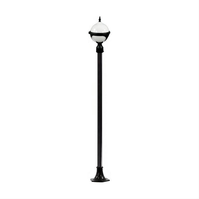 Dabmar Lighting GM9721-L6-RGBW-B Cast Alum 1 Post Top Fixture Pole + Base 86V-265V E26 LED 6W RGBW Black