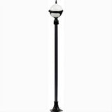 Dabmar Lighting GM9721-L9-27K-B Cast Alum 1 Post Top Fixture Pole + Base 120V GU24 LED 9W 27K Black
