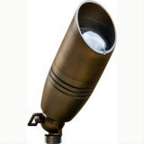 Dabmar Lighting LV235-L3-65K-WBS Brass Spot Light 12V 2-Pin LED 3W 65K Hood Weathered Brass
