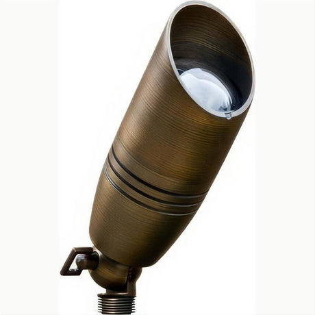 Dabmar Lighting LV235-L3-65K-WBS Brass Spot Light 12V 2-Pin LED 3W 65K Hood Weathered Brass