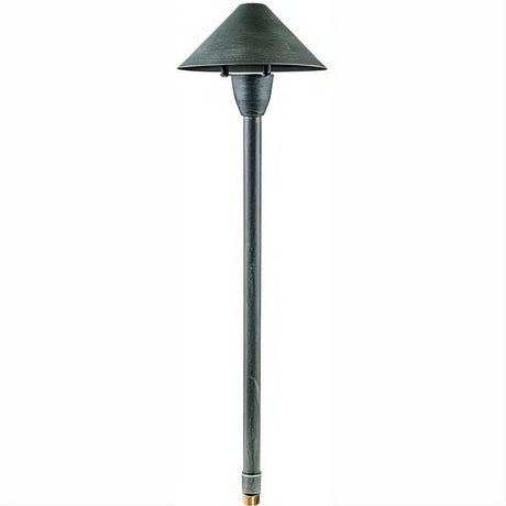 Dabmar Lighting LV41-L3-AMB-AG Brass Cone Path Light 12V G4 LED 3W RGBW Acid Green