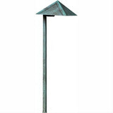 Dabmar Lighting LV45-L3-30K-AG Brass Pyramid Path Light 12V G4 LED 3W 30K Acid Green