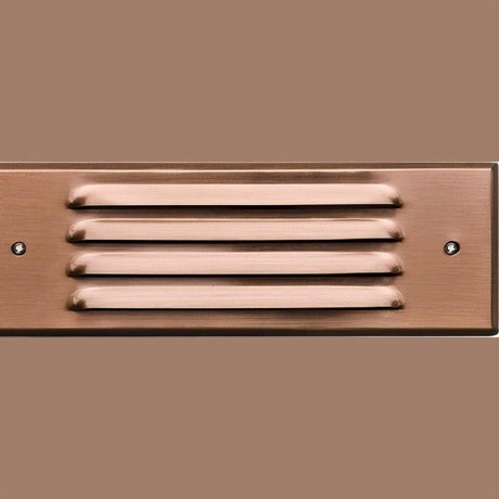 Dabmar Lighting LV615-L6-30K-CP Brass Louvred Step Light 12V G4 LED 2X 3W 30K Copper