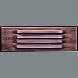 Dabmar Lighting LV615-L6-AMB-ABZ Brass Louvred Step Light 12V G4 LED 2X 3W Amber Antique Bronze